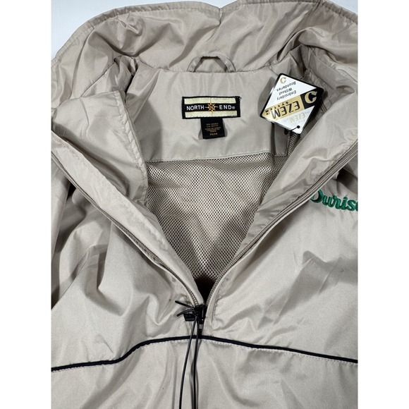 North End Jacket Men's Medium Beige Waterproof Windbreaker Vented NEW - Picture 3 of 8